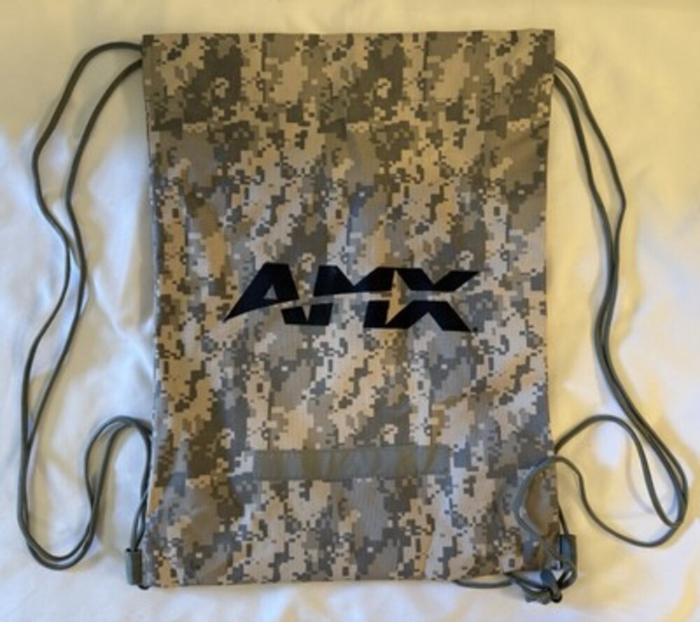 AMX Camouflage Drawstring Backpack Bag NWOT